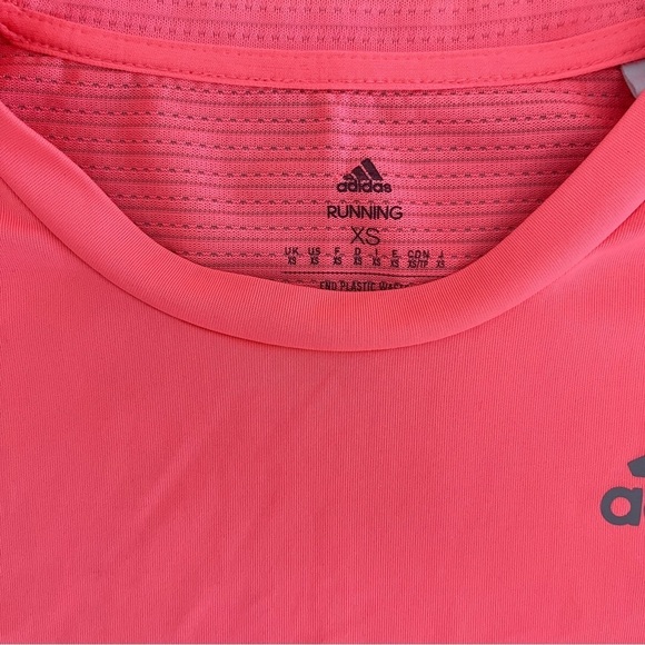 Adidas Aeroredy neon Pink reflective running T-Shirt Sz XS *I14 - Picture 2 of 4